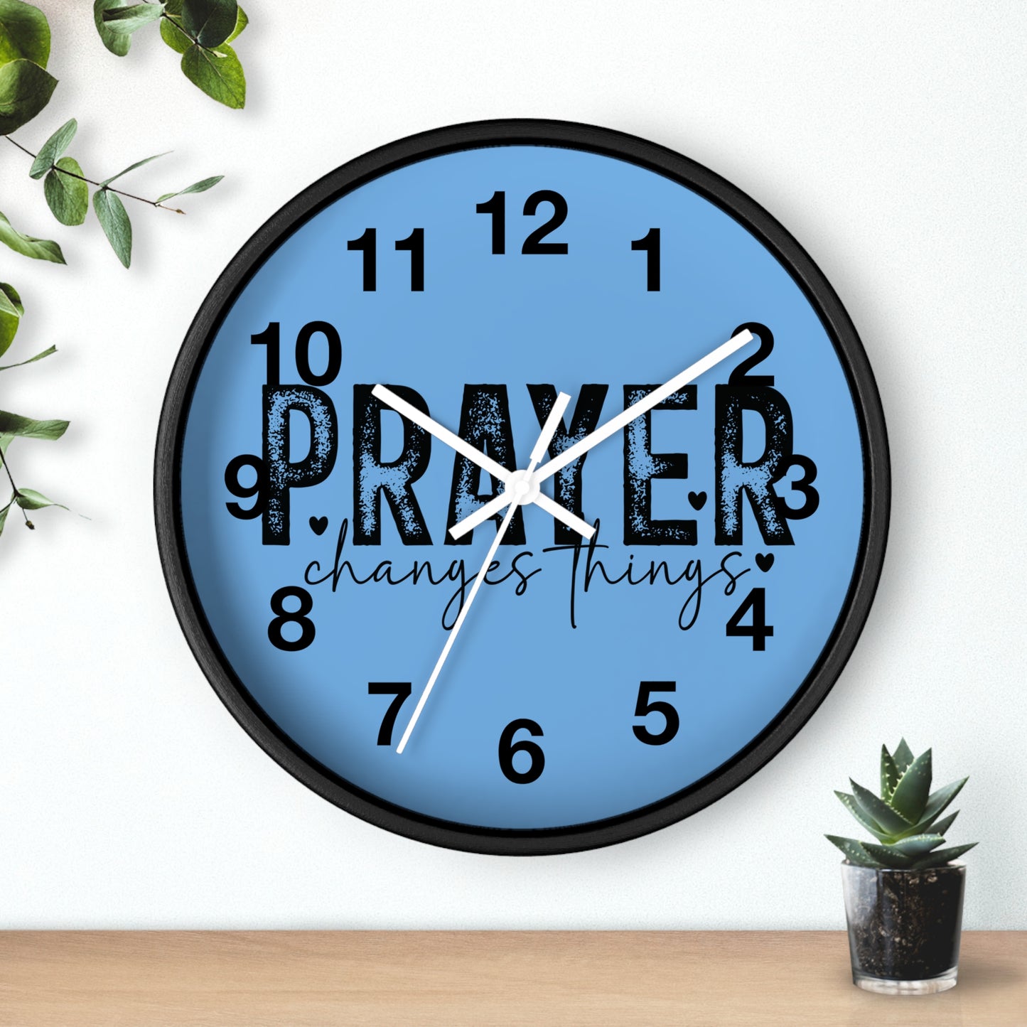 Christian Wall Clock with Inspirational Theme