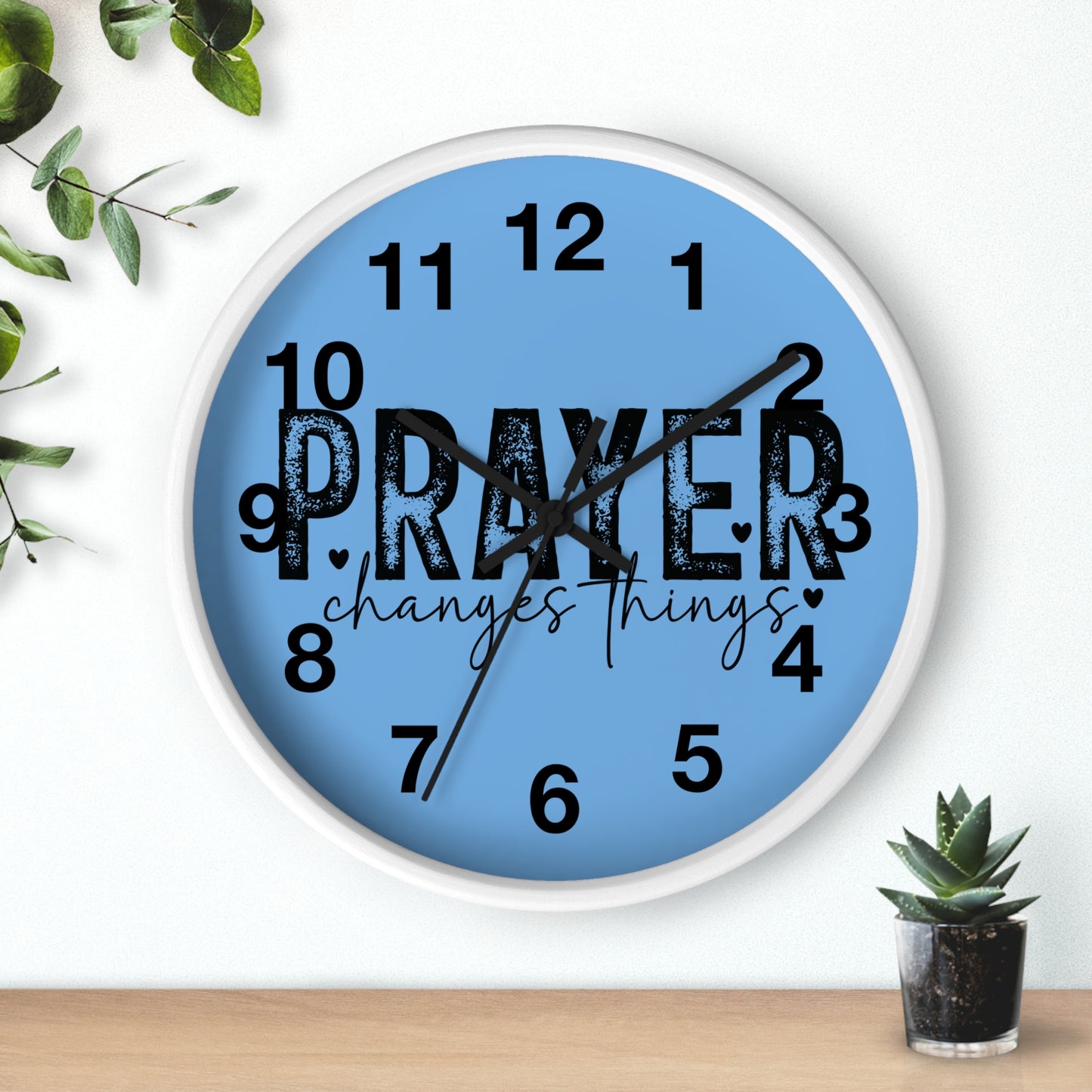 Christian Wall Clock with Inspirational Theme