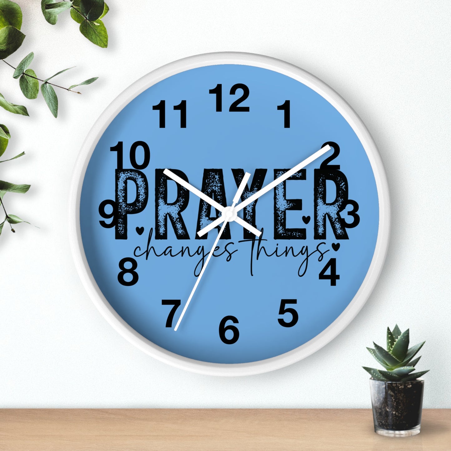 Christian Wall Clock with Inspirational Theme