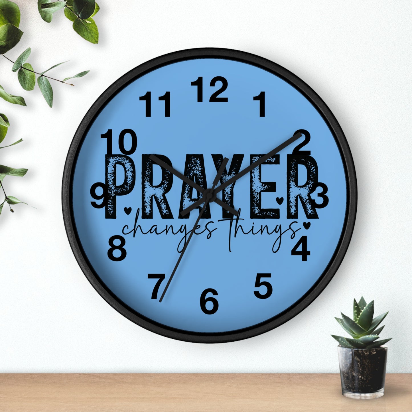 Christian Wall Clock with Inspirational Theme