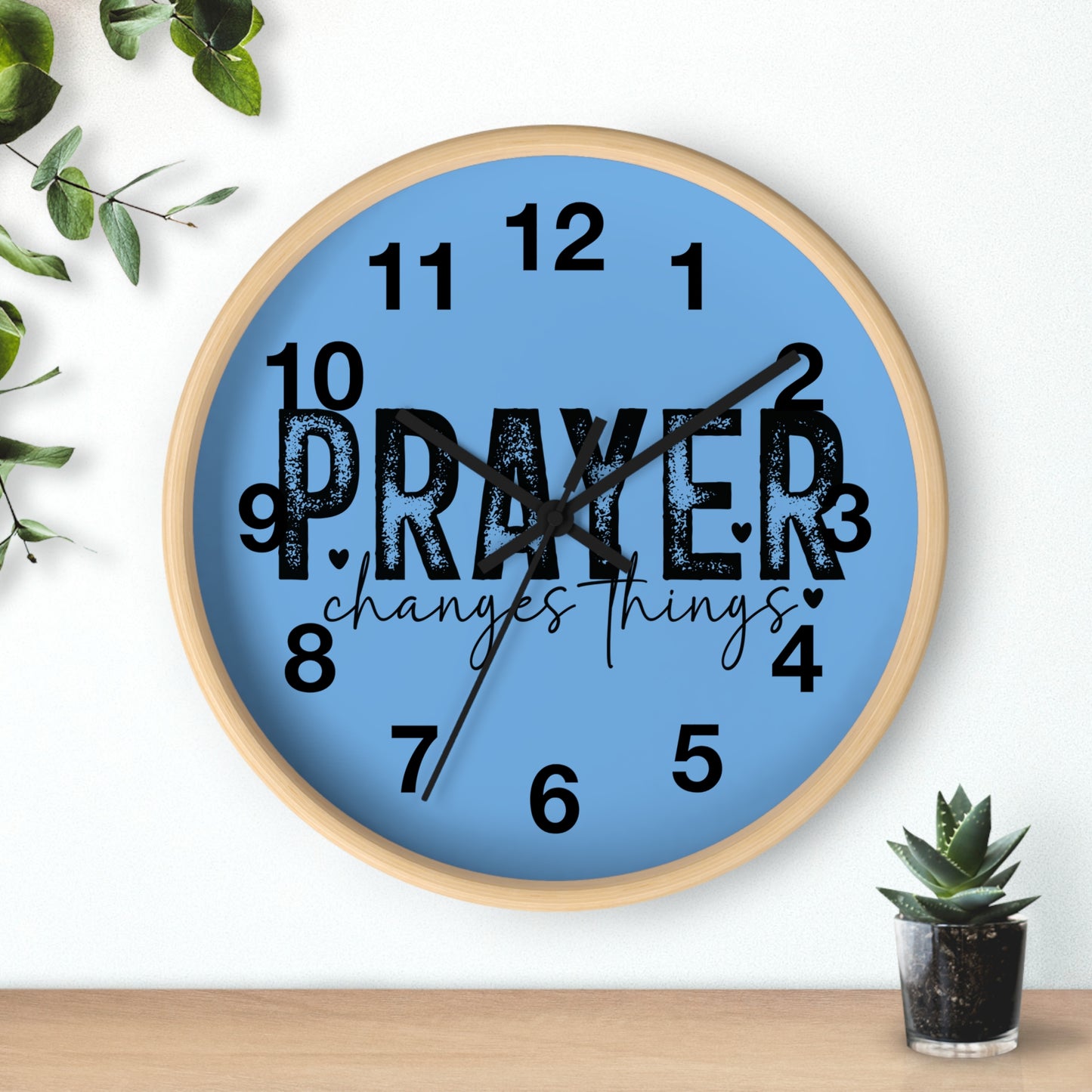 Christian Wall Clock with Inspirational Theme