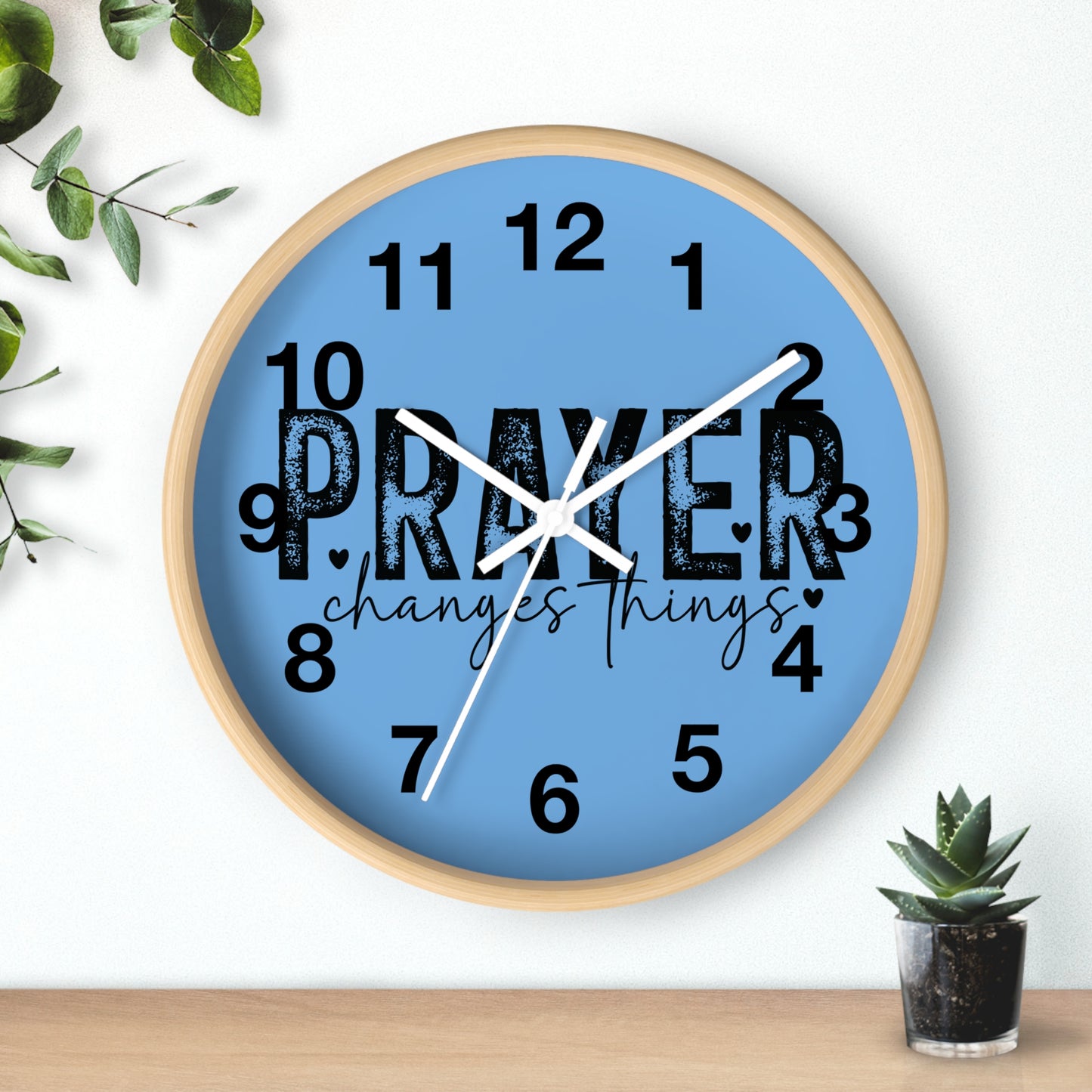 Christian Wall Clock with Inspirational Theme